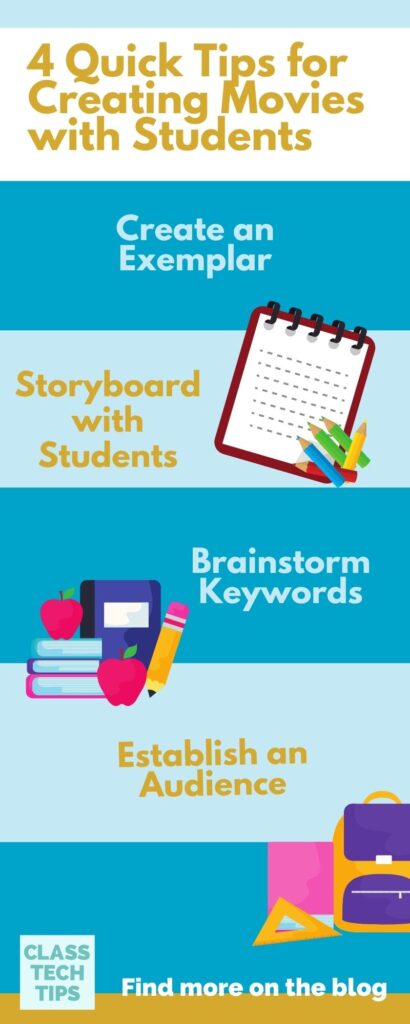 The possibilities for creating movies with students are endless! Learn how to set up students for successful moviemaking projects this year.