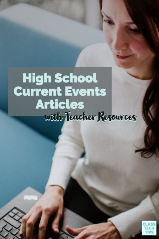 The Week has high school current events articles along with teacher resources. Learn all about their teacher lesson guides and classroom ideas!