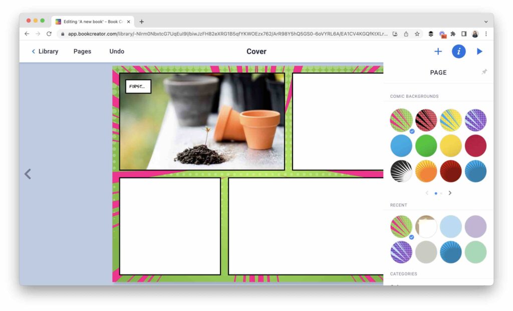 Making Comics Using Book Creator