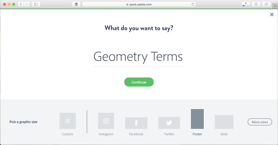 Creating Classroom Posters with Adobe Spark Post