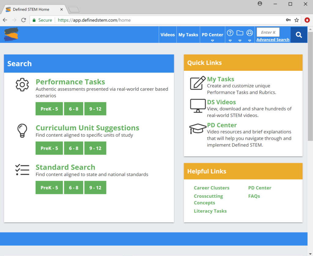 Defined STEM Project-Based Learning Tasks