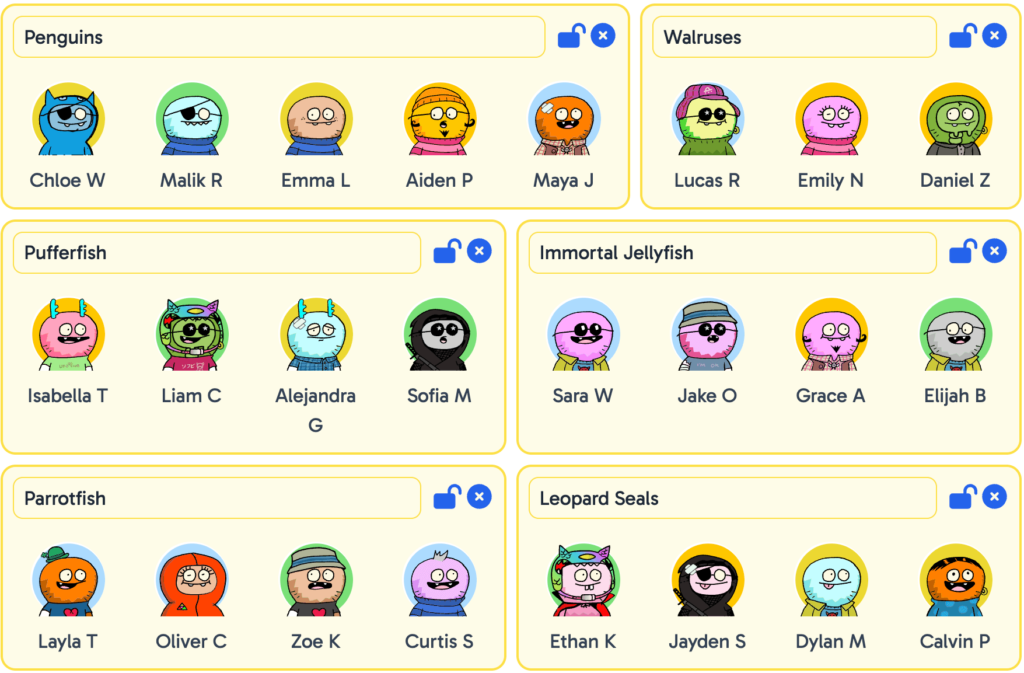 Use Grouper to group students quickly with strategic small group assignments based on various attributes like leadership and proficiency levels.