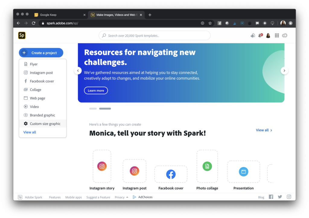 Learn how to make images for Google Keep using Adobe Spark Post. Follow these quick steps for staying organized this school year.