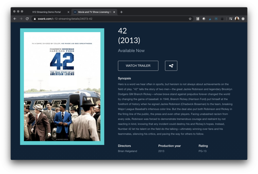 Learn how you can use Swank K12 Streaming to stream movies to students during remote learning initatives using this video platform for schools.