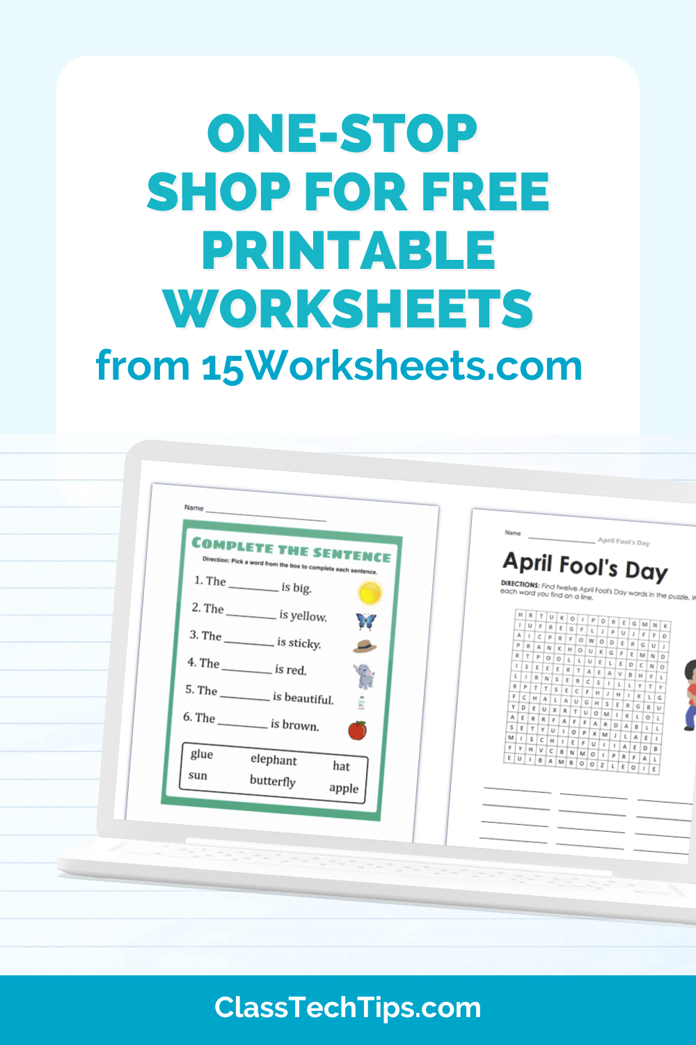 Boost student learning with free printable worksheets from 15Worksheets.com, covering math, reading, science, and more.