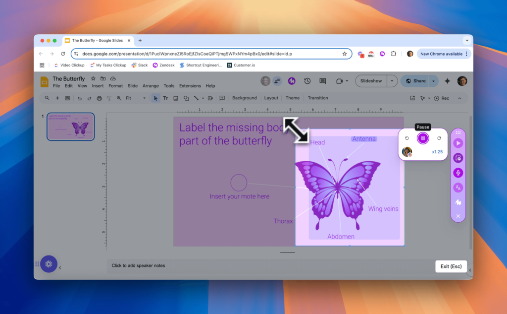 Mote’s read aloud tool in action—students can highlight text and hear natural-sounding speech, improving reading fluency and accessibility.