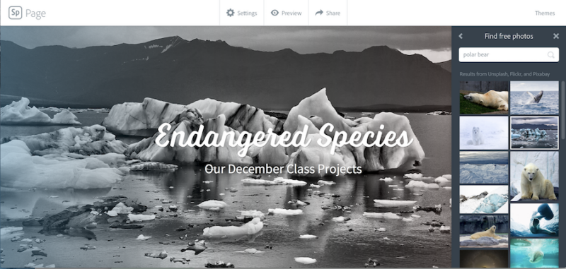 Sharing Student Work with Spark Page Digital Bulletin Boards 