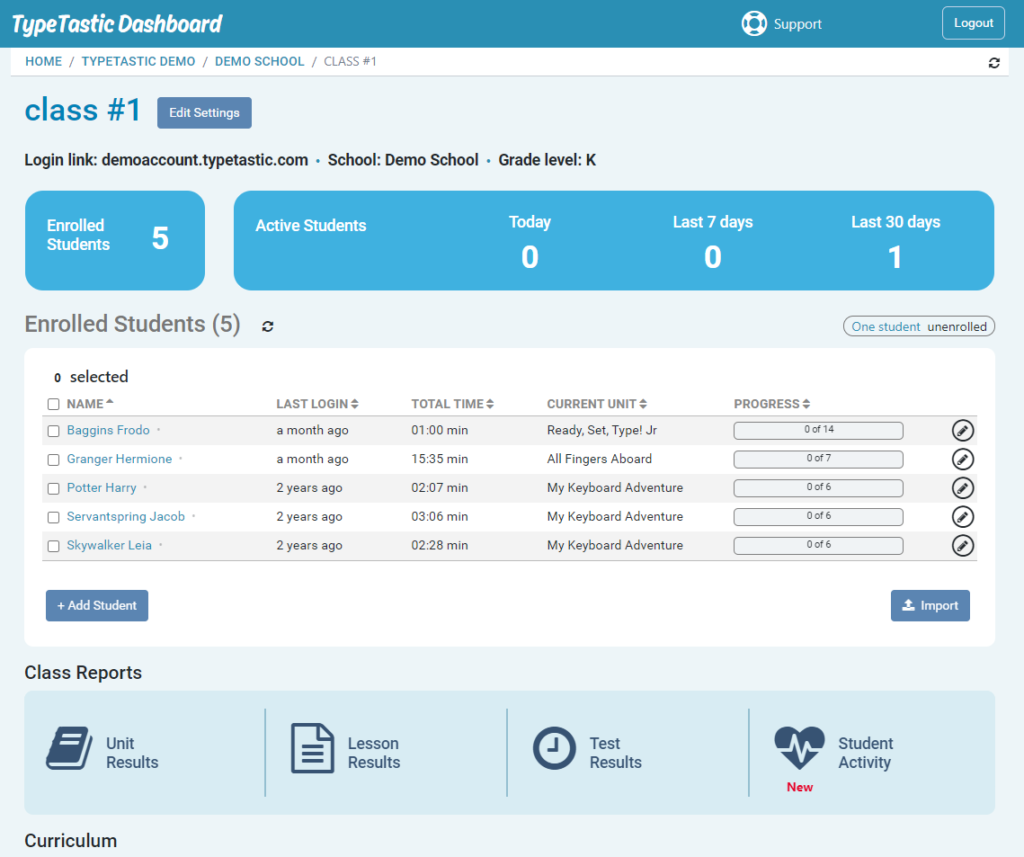 Do you use Clever Secure Sync, Classlink SSO, or Google Classroom? The typing curriculum TypeTastic School Edition offers easy onboarding.