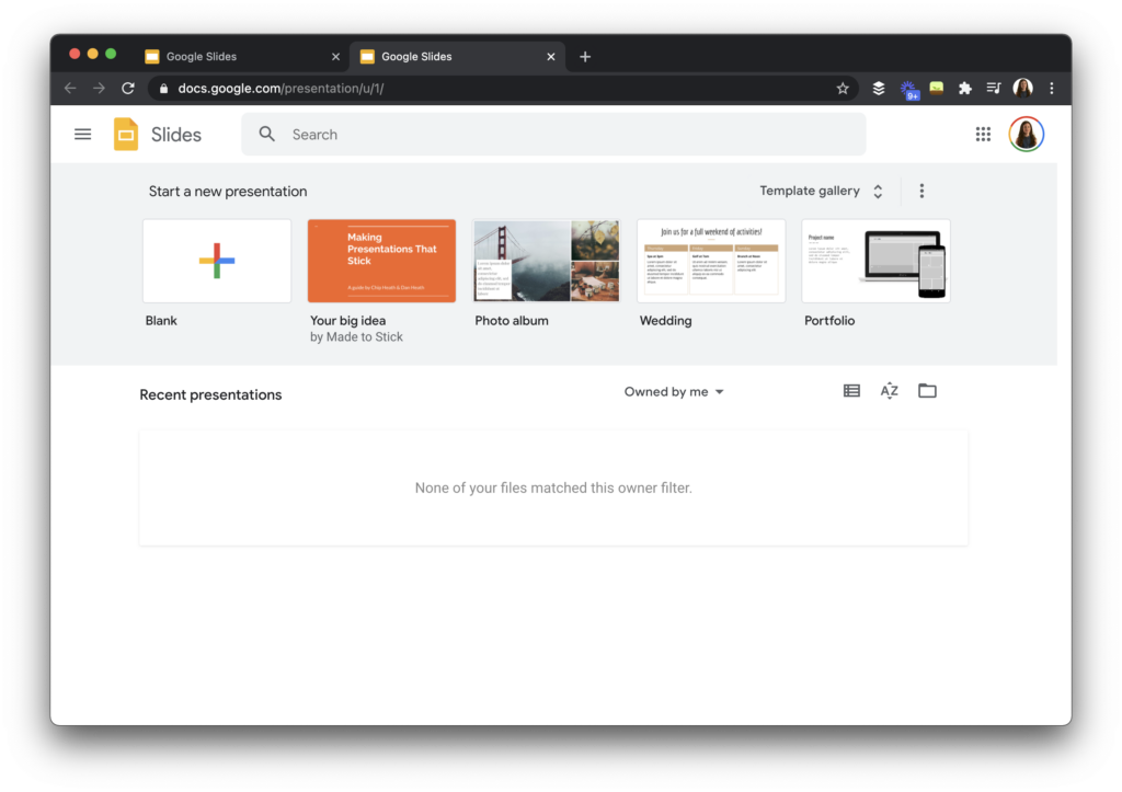 Set up Google Slides